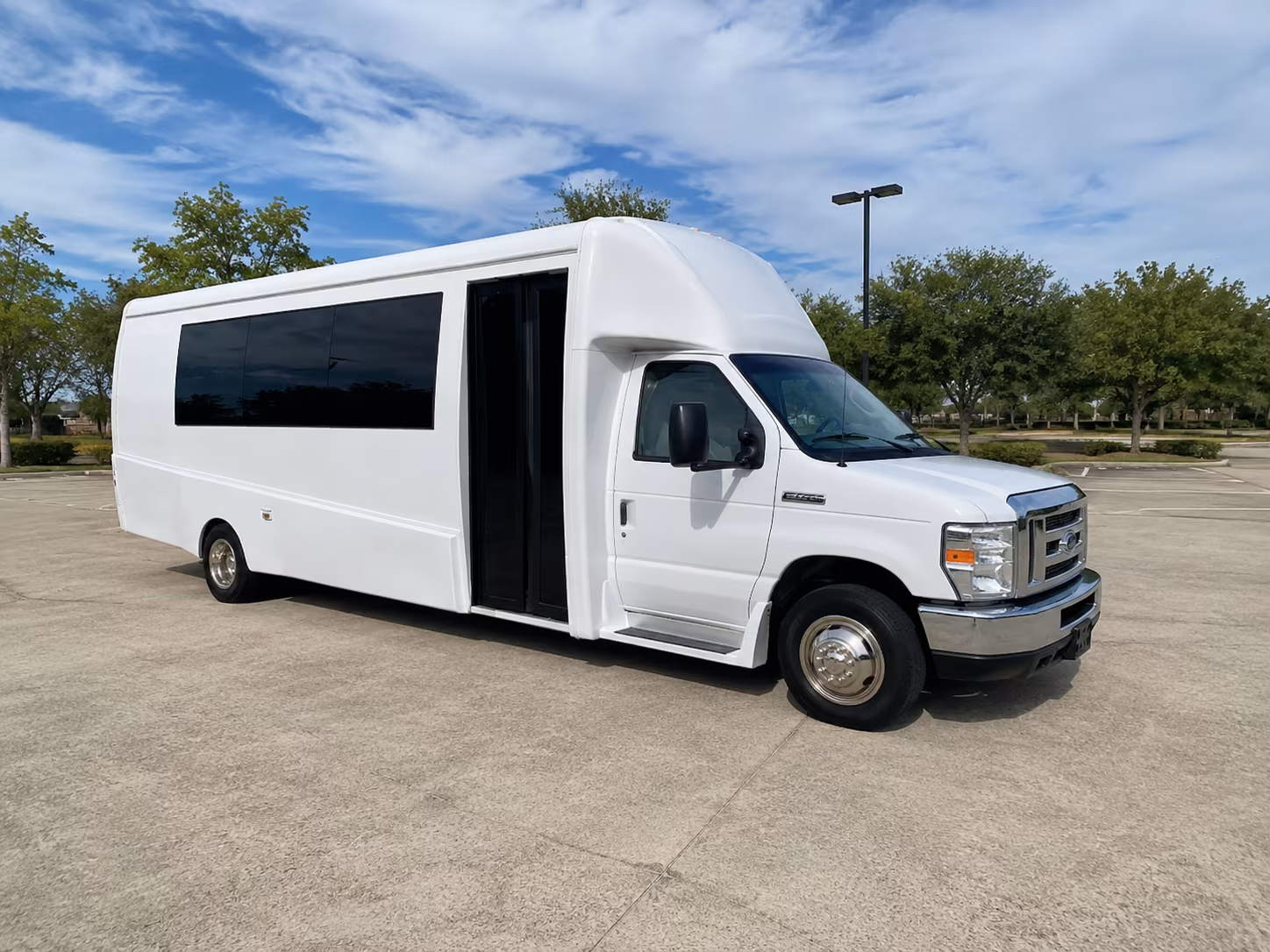 Passenger seating aboard a party bus rental serving Greensboro