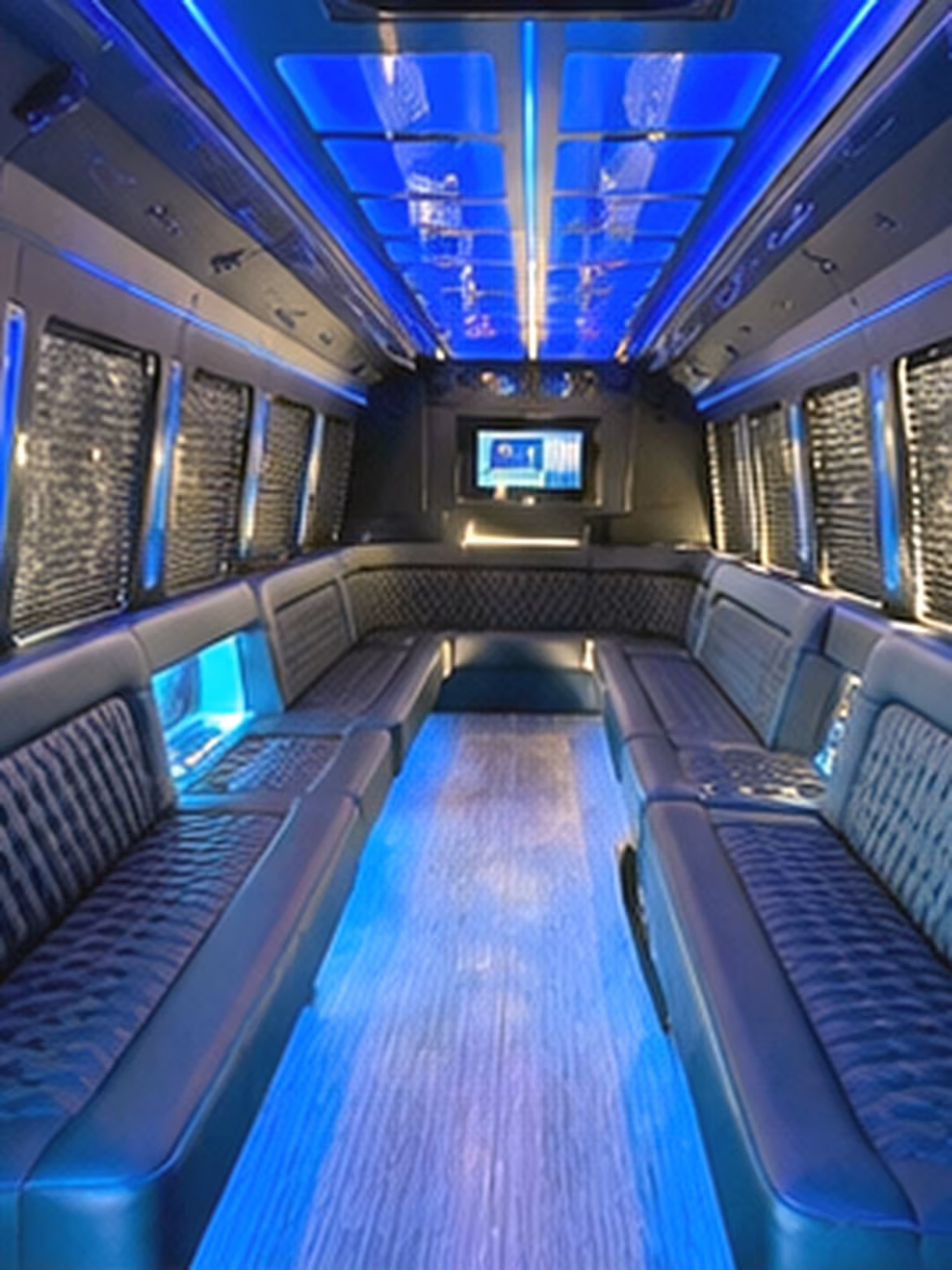 Greensboro Bachelor & Bachelorette Transportation party bus interior