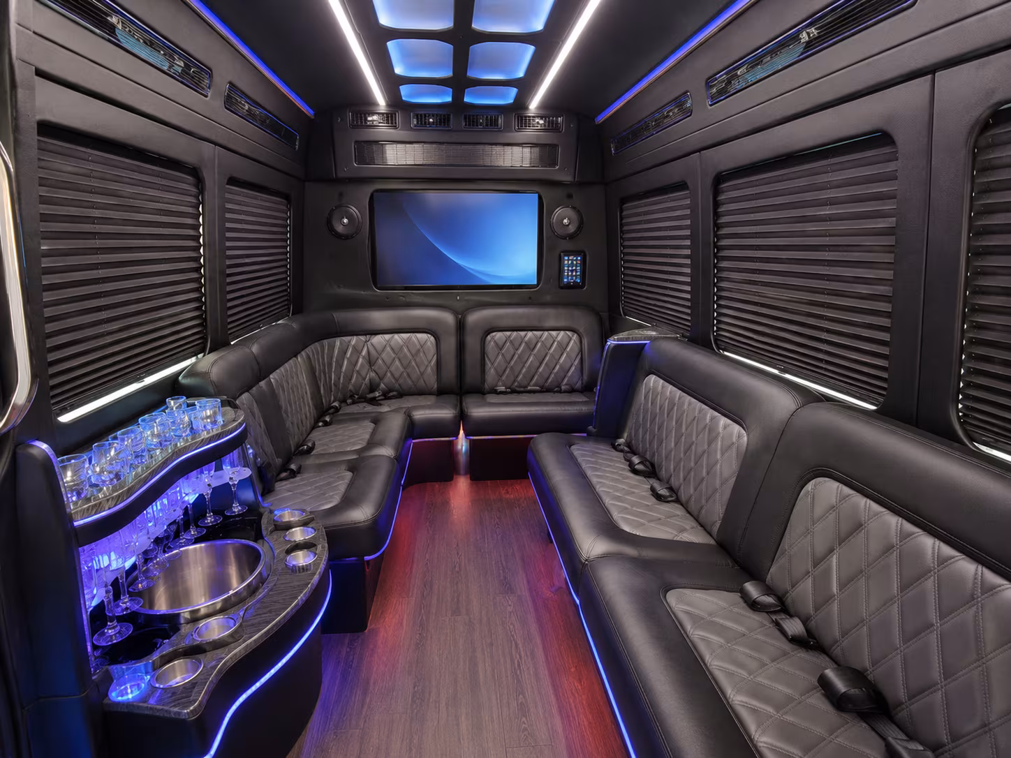 Greensboro Corporate Transportation party bus exterior