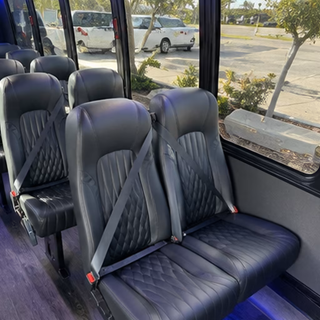 Greensboro Corporate Transportation party bus interior