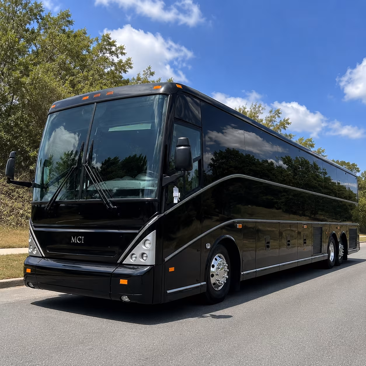 Greensboro Corporate Transportation party bus exterior