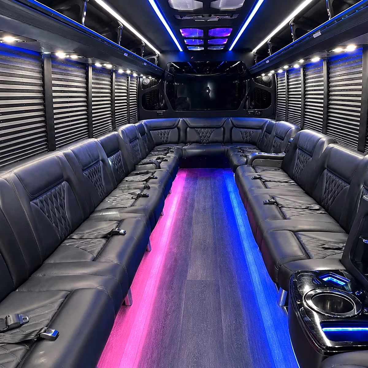 Greensboro Prom & Homecoming Transportation party bus interior