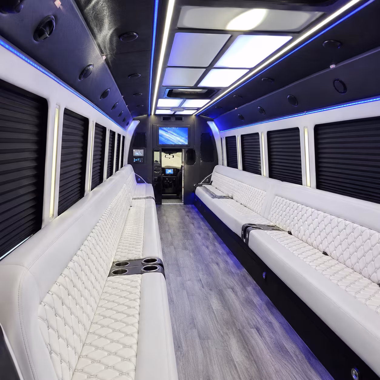 Greensboro Sporting Event Transportation party bus exterior