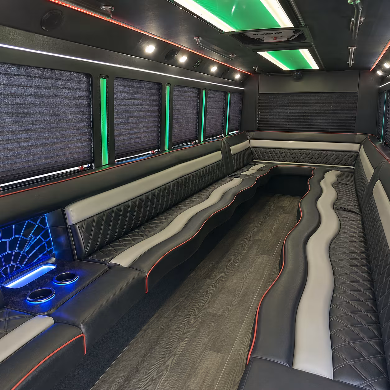 Greensboro Sporting Event Transportation party bus exterior