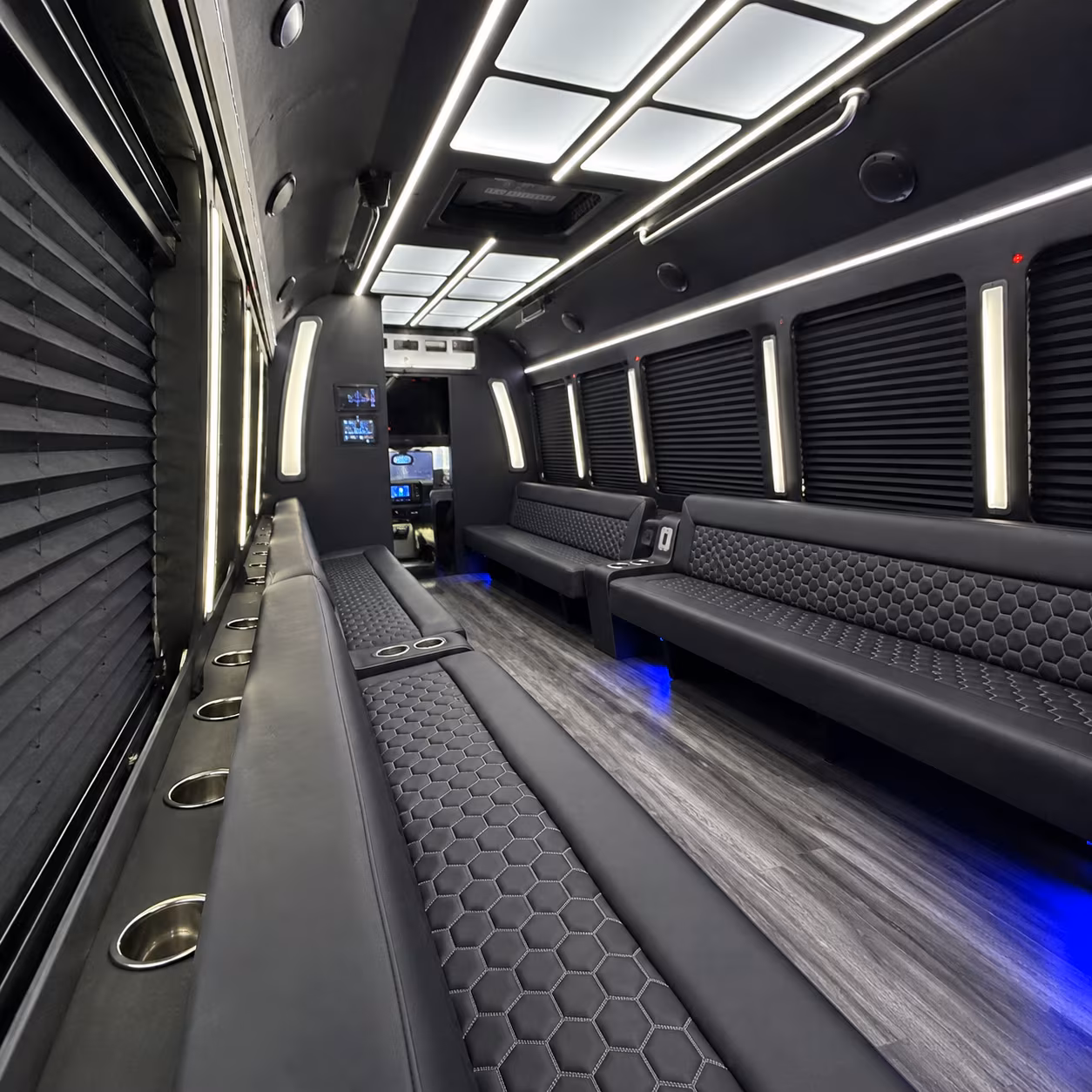 Greensboro Sporting Event Transportation party bus interior