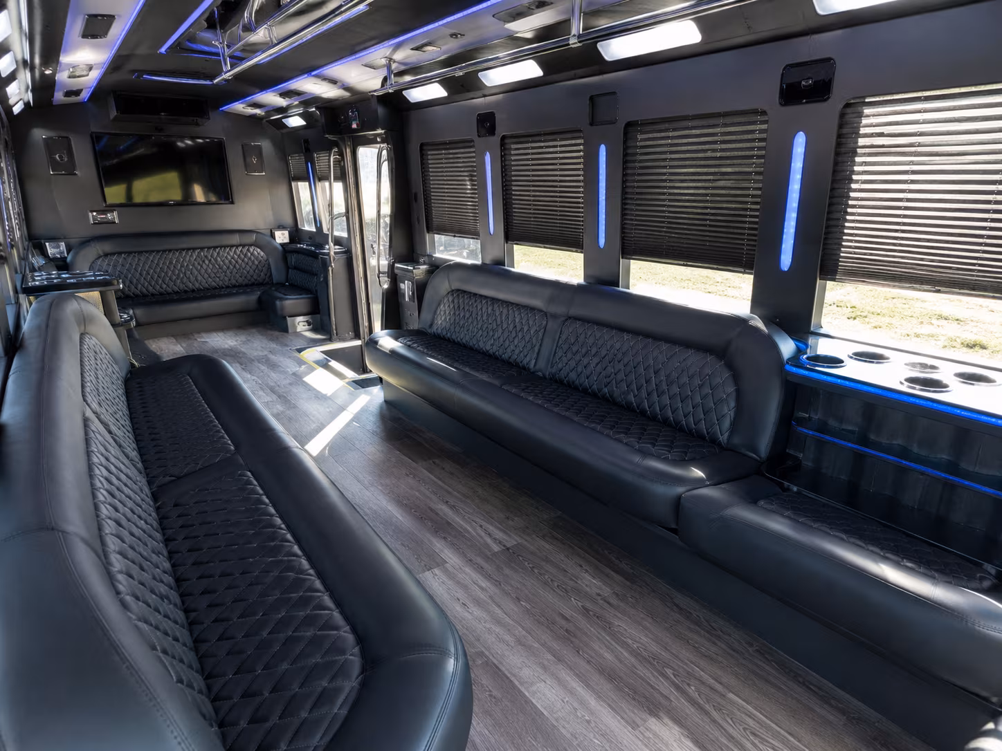 Greensboro Sporting Event Transportation party bus exterior