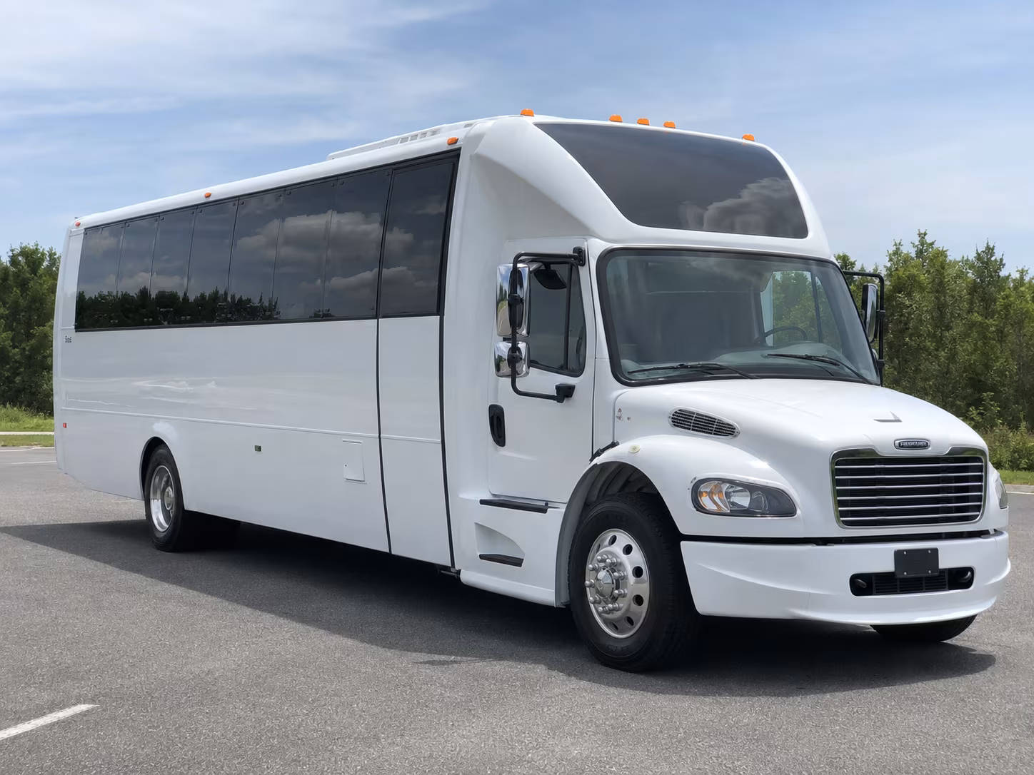 Greensboro Wedding Transportation party bus exterior